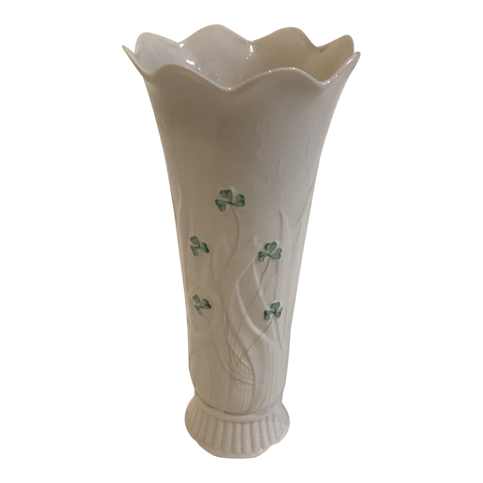Vintage Irish Porcelain Belleek Flower Vase Chairish