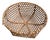 Vintage Japanese Bamboo Harvest Basket, 1960s For Sale