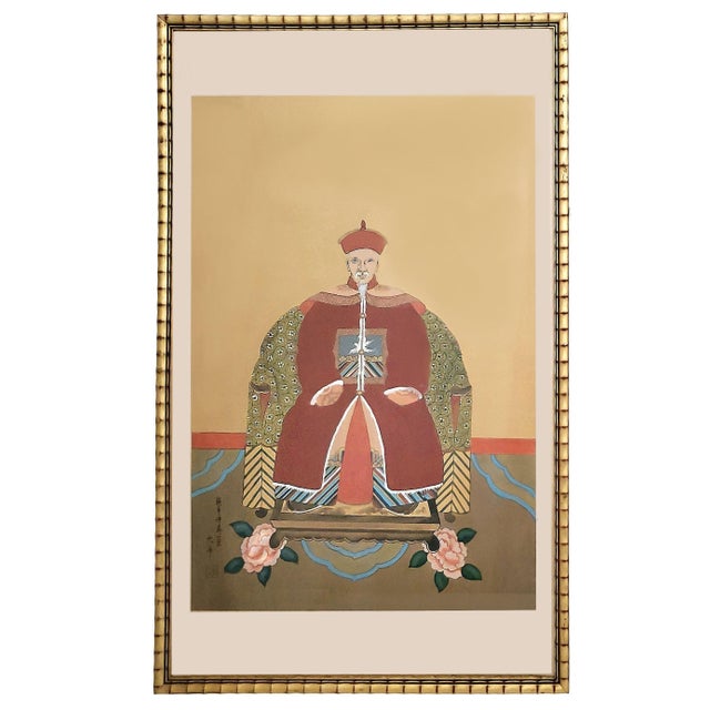 Painting Pair Chinese Ancestral Portraits Extra Large For Sale In Miami - Image 6 of 18