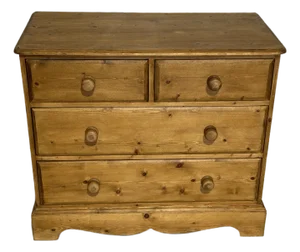 Two Over Two Drawers - Antique Pine Chest of Drawers From England