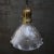Vintage Glass and Brass Pendant Light from Holophane For Sale - Image 5 of 7
