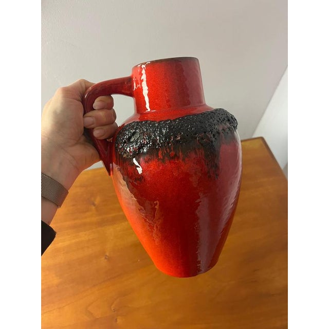 Red Fat Lava Model 223 Carafe from Kreutz Keramik For Sale - Image 4 of 10