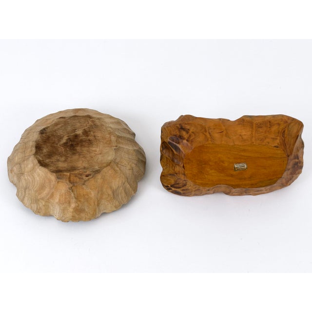 Anthroposophical Hand-Carved Wood Bowls, 1960s, Set of 2 For Sale - Image 18 of 18