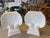 White Vtg. Pair Palm Beach Coastal Concrete Scalloped Shell Seashell White Dining Table Bases For Sale - Image 8 of 12