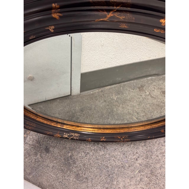 Wood Rose Tarlow Chinoiserie Style Wall Mirror For Sale - Image 7 of 12