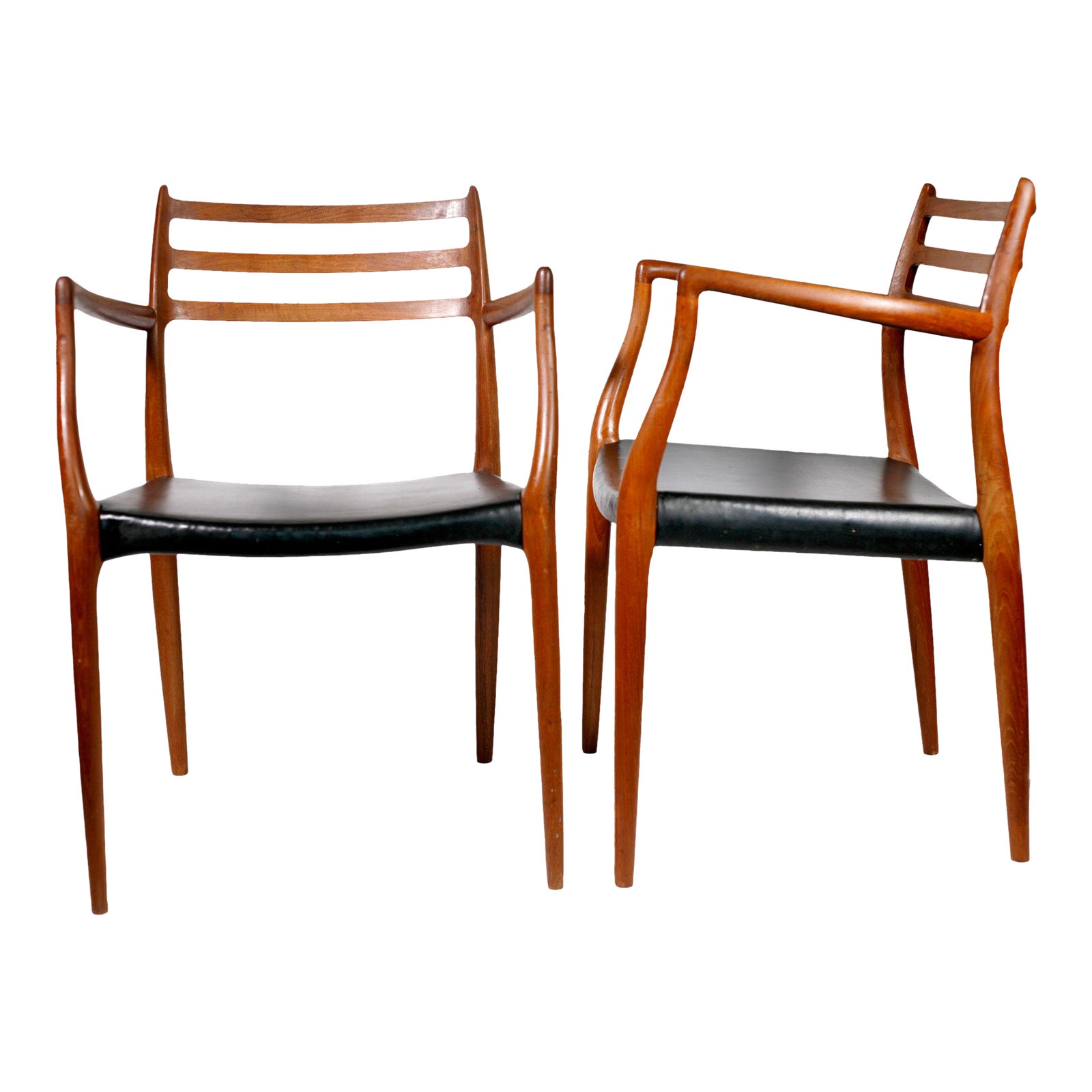 1960s Niels Otto Møller Armchair Model 62 Produced by j.l. Møllers