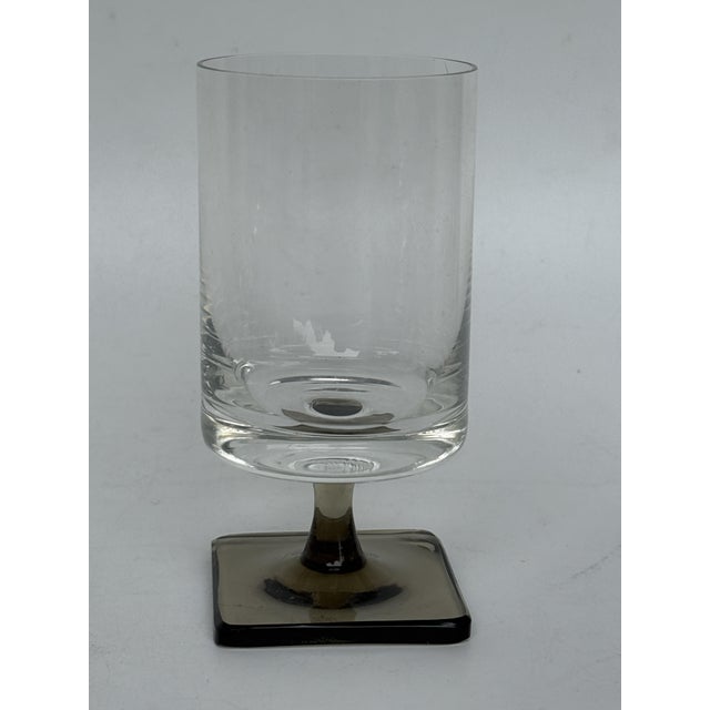Rosenthal Berlin Smoked Foot Wine Glass by Georg Jensen for Rosenthal Studio Linie, 1960s, Set of 6 For Sale - Image 4 of 7