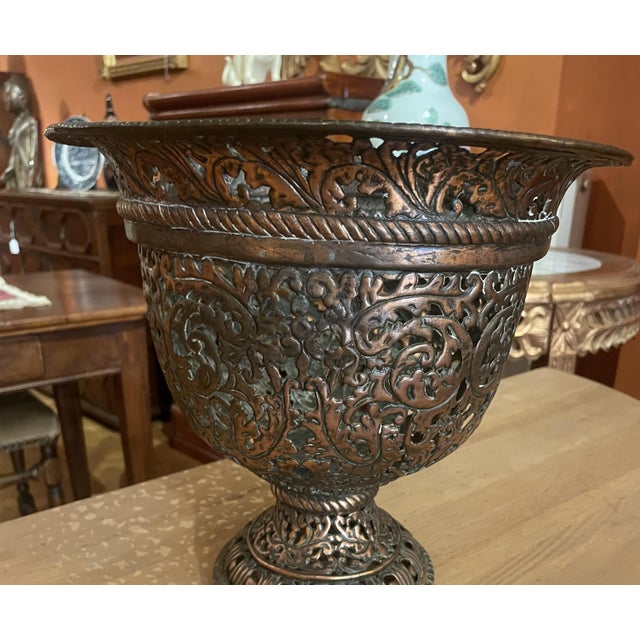 17th Century Italian Chased Bronze Urn For Sale - Image 3 of 11