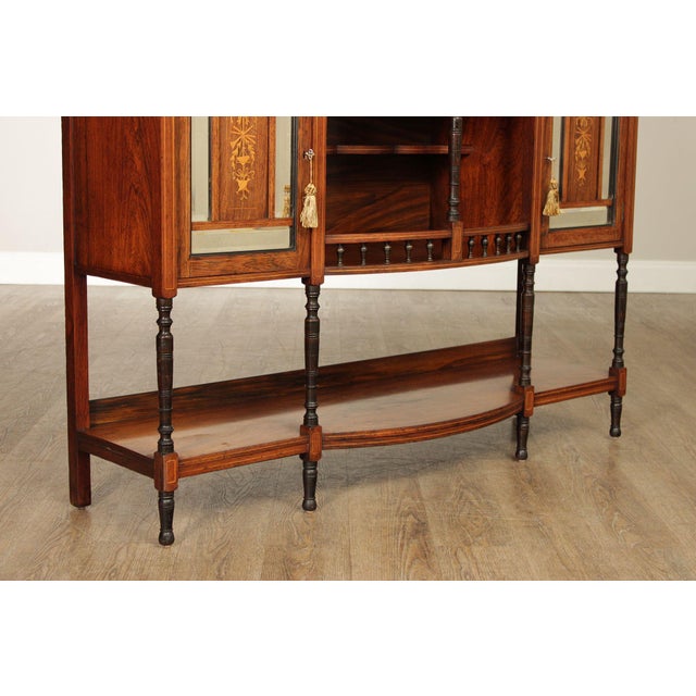 Antique Edwardian Inlaid Rosewood Sideboard For Sale - Image 10 of 18