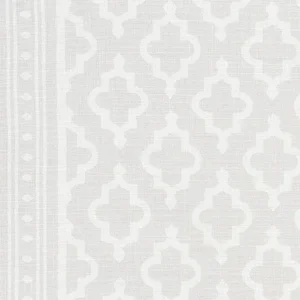 Schumacher X Veere Grenney Jake Fabric in Soft Grey