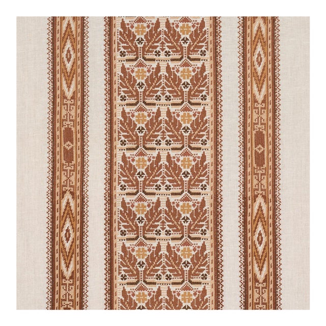 Sample - Schumacher Ayla Embroidery Fabric In Spice For Sale