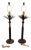 Vintage Bronze Palm Tree Table Lamps - a Pair For Sale