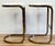 Metal Vintage Brass Cantilever Bar Stools Attr to Milo Baughman, a Pair For Sale - Image 7 of 11