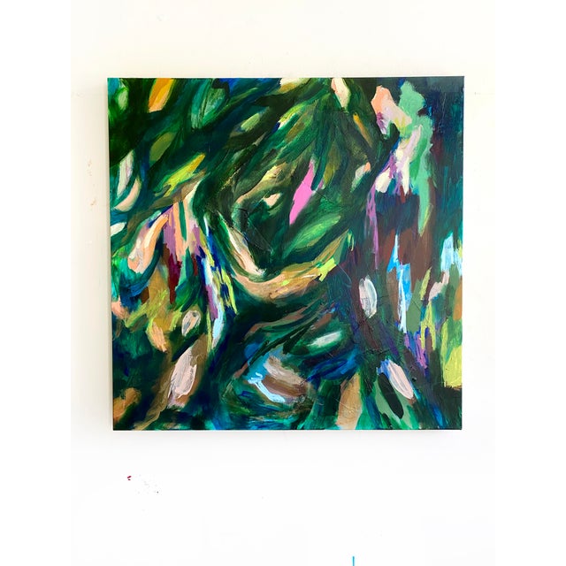 Acrylic and collage on gallery wrapped canvas, completed in 2026 by Jessalin Beutler. Painting wraps around the edges for...