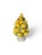 A charming, hand-crafted Italian ceramic topiary centerpiece featuring vibrant, high-gloss yellow lemons stacked in a...