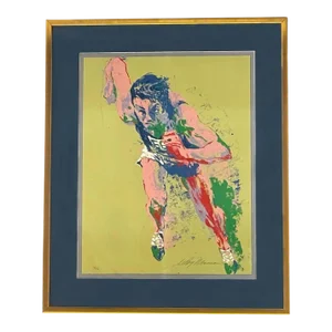 Late 20th Century Leroy Neiman Olympic Runner Print