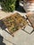 Green Pair of Vintage Resin Mottled Pebble Top Nesting Side Tables, Set of 2 For Sale - Image 8 of 14