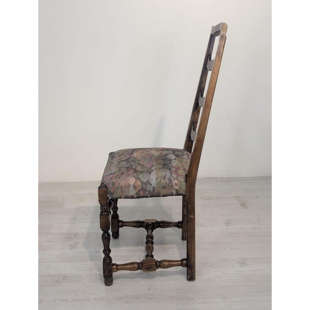 Wood Vintage Oak Chair with High Backrest, 1965 For Sale - Image 7 of 16