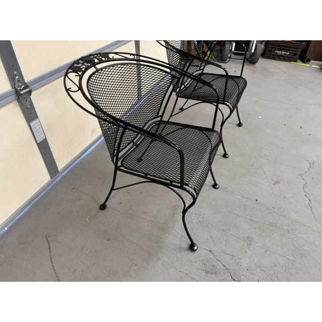 Vintage Mid-Century Salterini Curve Back Outdoor Arm Chairs - Set of 2, Attributed For Sale - Image 4 of 12