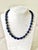 Contemporary Lapis and Gold Tone Beaded Necklace Designed by Matthew Izzo For Sale - Image 3 of 3