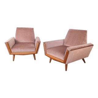 Pair Adrian Pearsall Lounge Chairs Model 2161-C Craft Associates For Sale