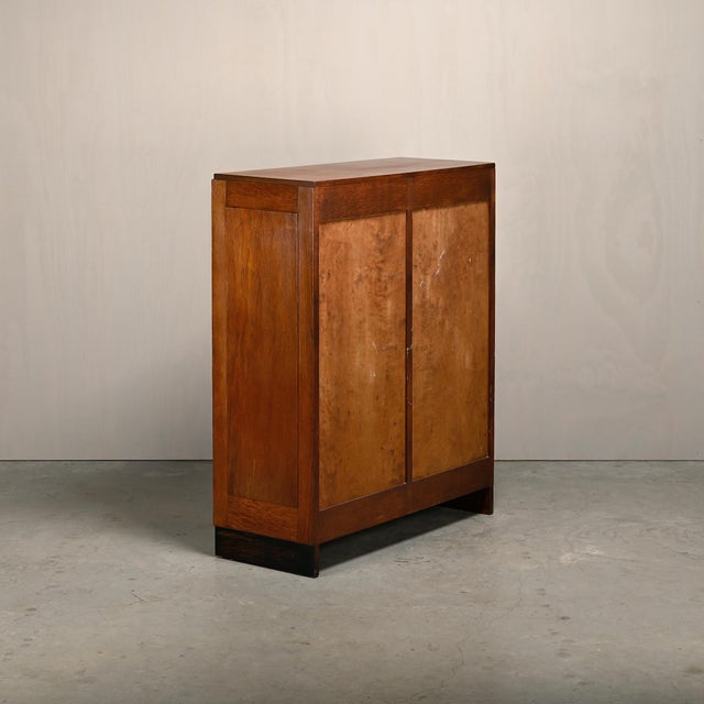 Wood Amsterdam School Modernist Oak Archive Cabinet, 1930s For Sale - Image 7 of 18
