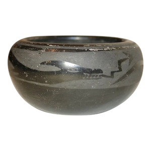 Vintage Margarita Tafoya Native American Santa Clara Pueblo Black Pottery Bowl