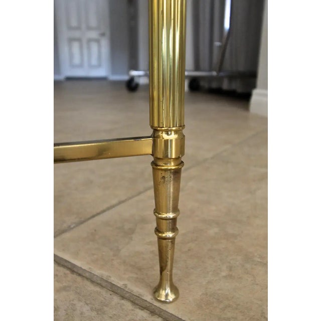 1950s French Brass X Base Coffee Cocktail Table For Sale - Image 11 of 13