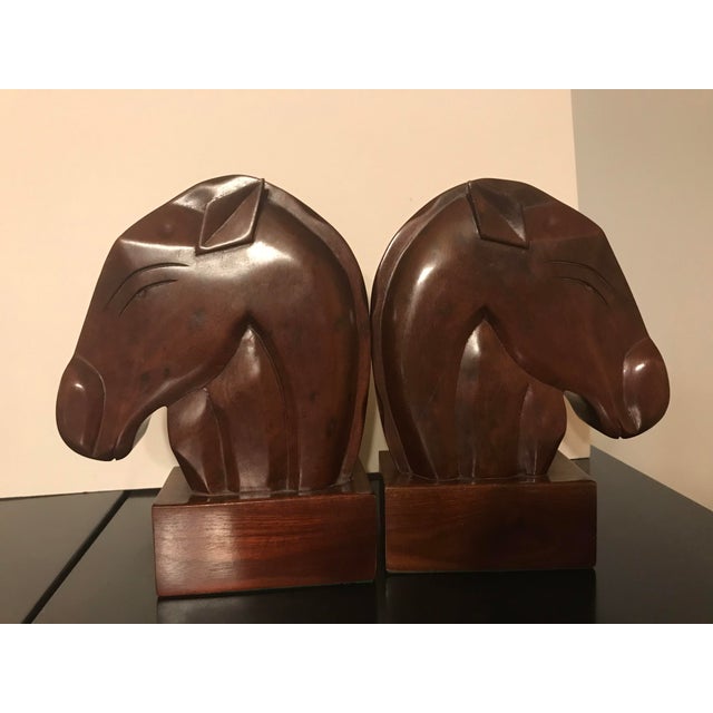 Vintage Art Deco Stylized Horse Head Bookends a Pair Chairish