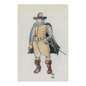 1932 Swashbuckler Costume Study by Eunice Starkie