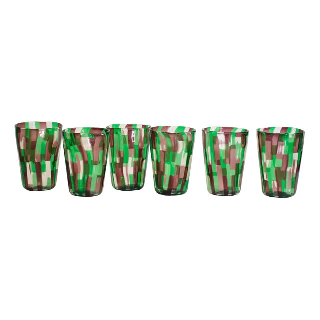 Italian Murano Glassware by Mariana Iskra for Ribes, 2004, Set of 6 For Sale