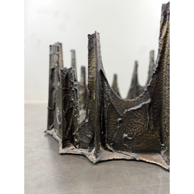 1960s Paul Evans Sculpted Bronze "Stalagmite" Coffee Table, Signed Brutalist MCM For Sale In New York - Image 6 of 9