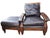 Vintage Classic Comfort & Robust, Rustic Design of Vintage Cibola Full Grain Italian Leather Armchair & Ottoman For Sale In Raleigh - Image 6 of 12