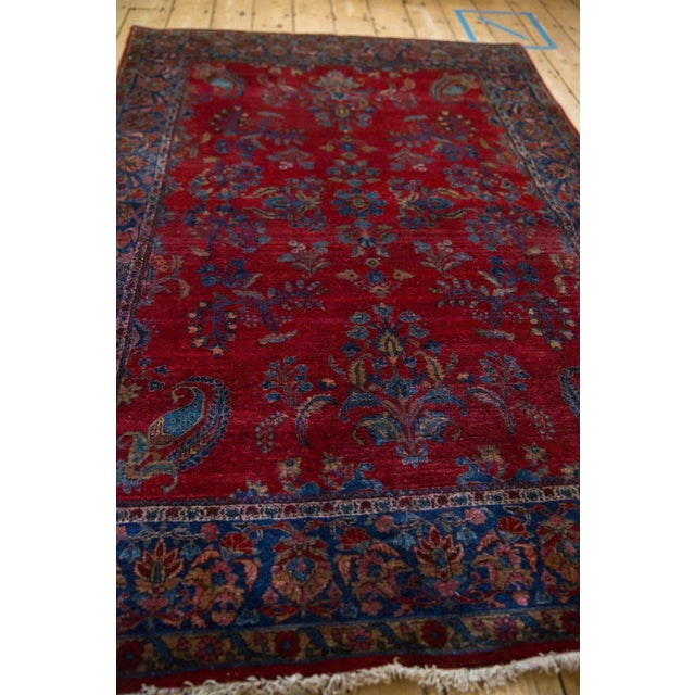 Antique Fine Kashan Rug - 4'6" x 6'6" For Sale - Image 12 of 13