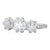 1.91ctw Diamond Round 3-Stone 14k White Gold Size 6.25 Engagement For Sale