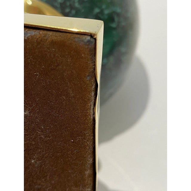 Green Porcelain Egg Brass Stand For Sale - Image 10 of 13