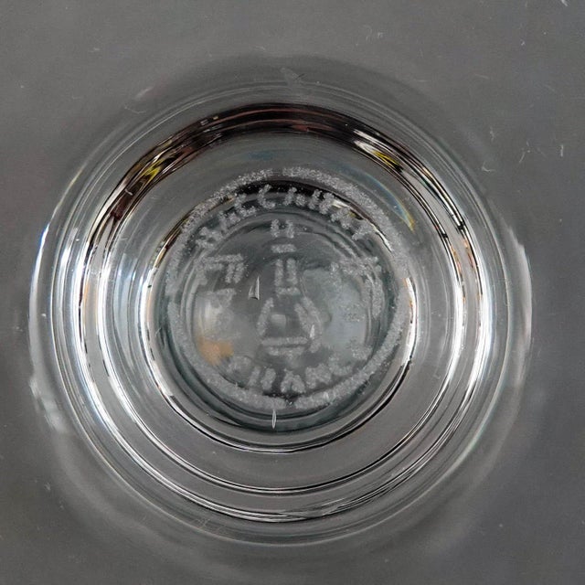 Mid 20th Century Baccarat France Montaigne Optic Crystal 6 3/4" Fluted Champagne Glasses - Set of 6 For Sale - Image 10 of 10