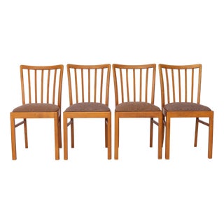 Mid-Century Modern Beech Dining Chairs by Stöss, 1970s, Set of 4 For Sale