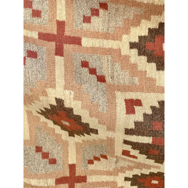 Rustic Mid 20th Century Navajo Style Woven Wall Hanging For Sale - Image 3 of 6