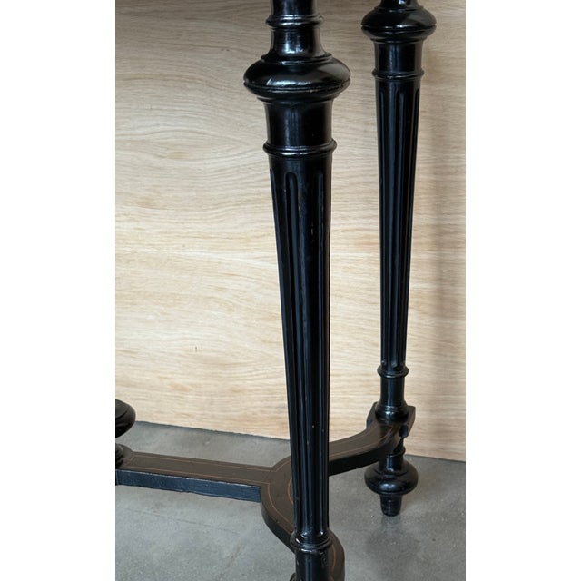 Late 19th Century Sewing or Side Table Napoleon III Wood Marquetry France For Sale - Image 15 of 17