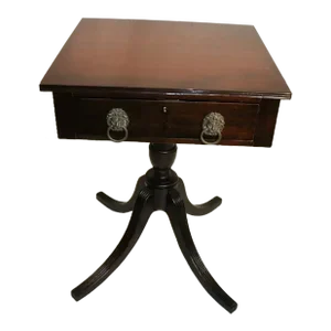 Antique Federal Cherry Side End Table With Two Drawers, 19th Century American Made !!