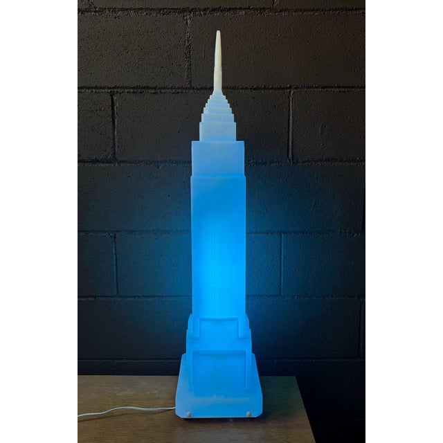 Large lamp in pop art style of the Empire State building, made in the 80s in Japan. This piece has an attribution mark, I...