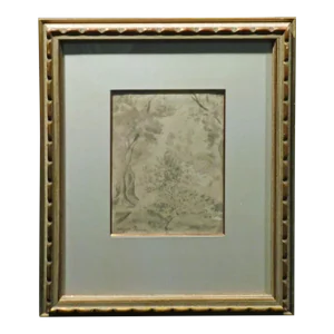 Georges Manzana Pissarro "Untitled" Original Pencil Sketch Tree Scenes Hand Signed