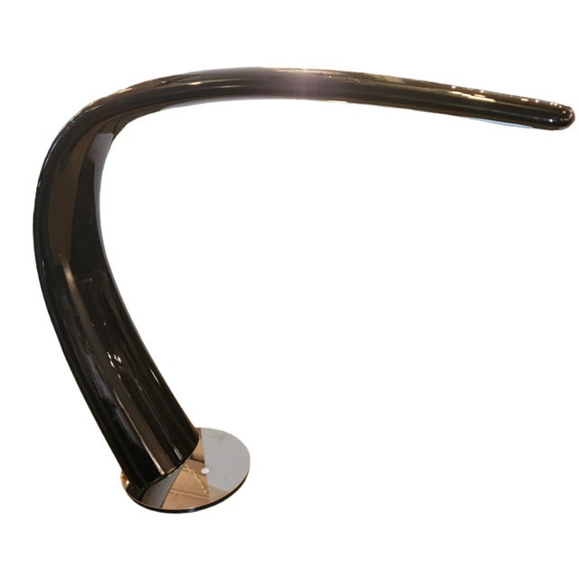 Mid-Century Modern Black Lacquered Table Lamp For Sale - Image 9 of 9