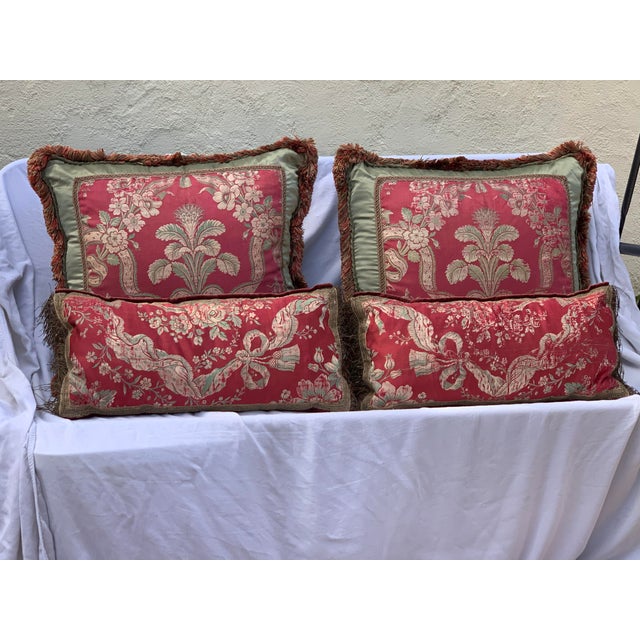 Silk Italian Pillows - Set of 4 For Sale - Image 9 of 13