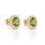 Infuse a refreshing touch of green into your ensemble with these delicate peridot oval halo stud earrings. The vibrant...