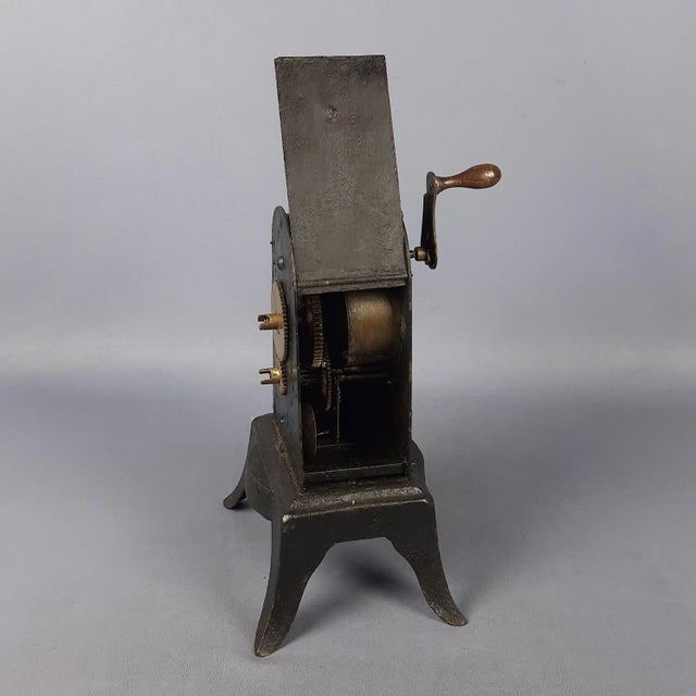 Antique Cast Iron and Brass Hand-Crank Rotisserie, Early 1900s For Sale - Image 6 of 12