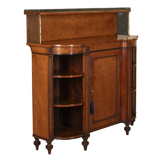 Regency Amboyna Side Cabinet, 1820s For Sale