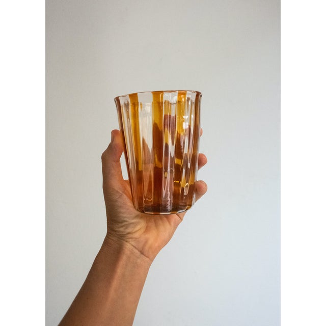 Mid-Century Modern Italian Murano Glassware by Mariana Iskra for Ribes Studio, 2004, Set of 6 For Sale - Image 3 of 9
