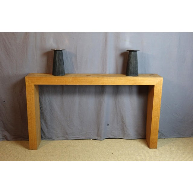 Brown 20th Century Oak Console, 1960s For Sale - Image 8 of 9